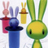 Color bunnies logo